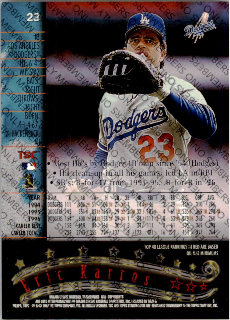 A2630- 1997 Stadium Club Members Only BB #s 1-250 -You Pick- 15+ FREE US SHIP - Picture 31 of 391