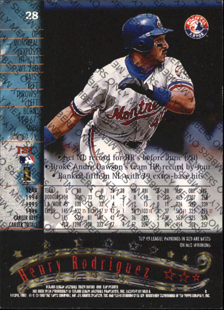 A2630- 1997 Stadium Club Members Only BB #s 1-250 -You Pick- 15+ FREE US SHIP - Picture 41 of 391
