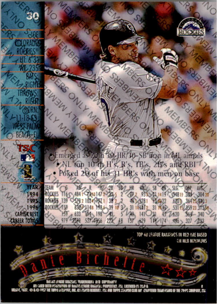 A2630- 1997 Stadium Club Members Only BB #s 1-250 -You Pick- 15+ FREE US SHIP - Picture 45 of 391