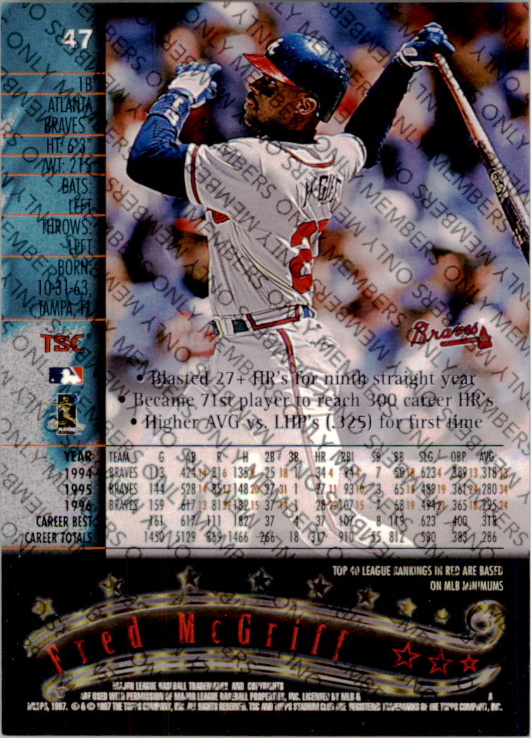 A2630- 1997 Stadium Club Members Only BB #s 1-250 -You Pick- 15+ FREE US SHIP - Picture 71 of 391
