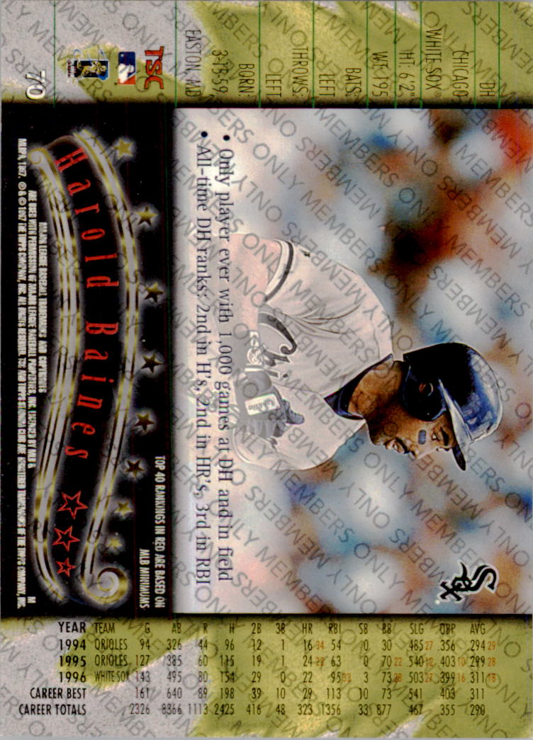 A2630- 1997 Stadium Club Members Only BB #s 1-250 -You Pick- 15+ FREE US SHIP - Picture 95 of 391