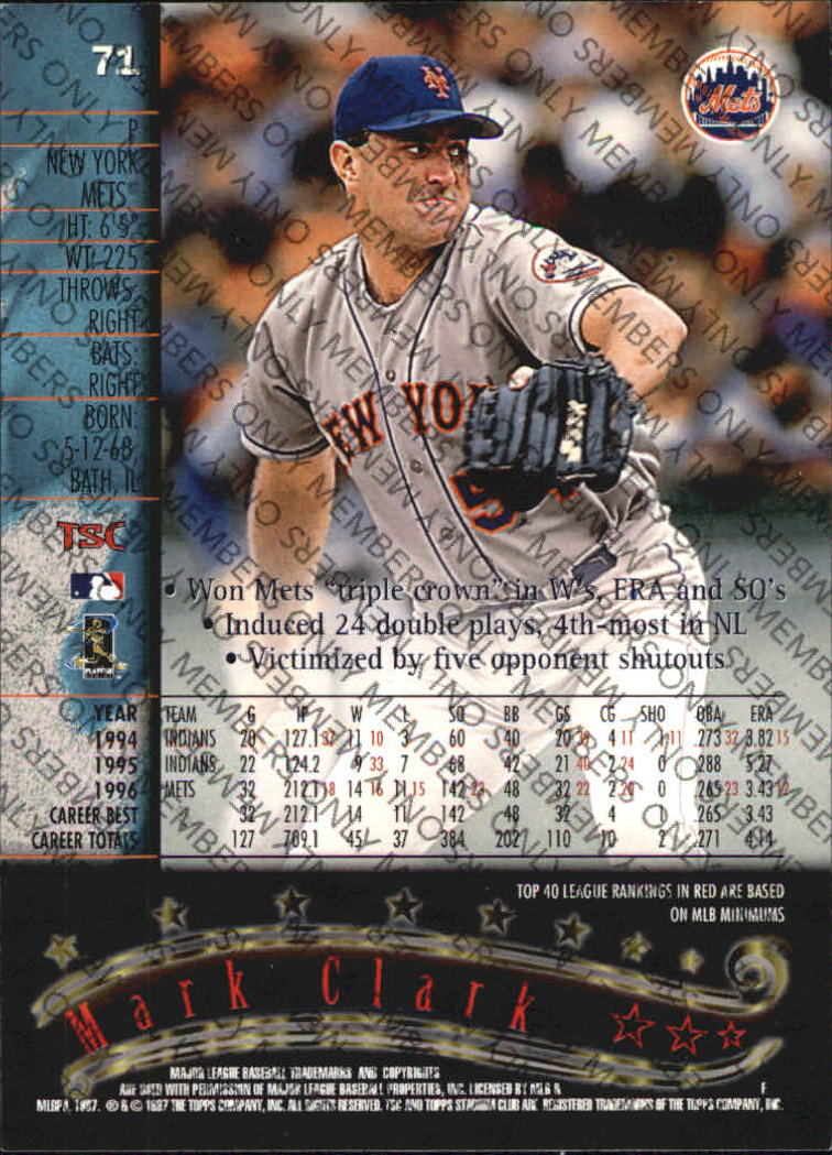 A2630- 1997 Stadium Club Members Only BB #s 1-250 -You Pick- 15+ FREE US SHIP - Picture 97 of 391