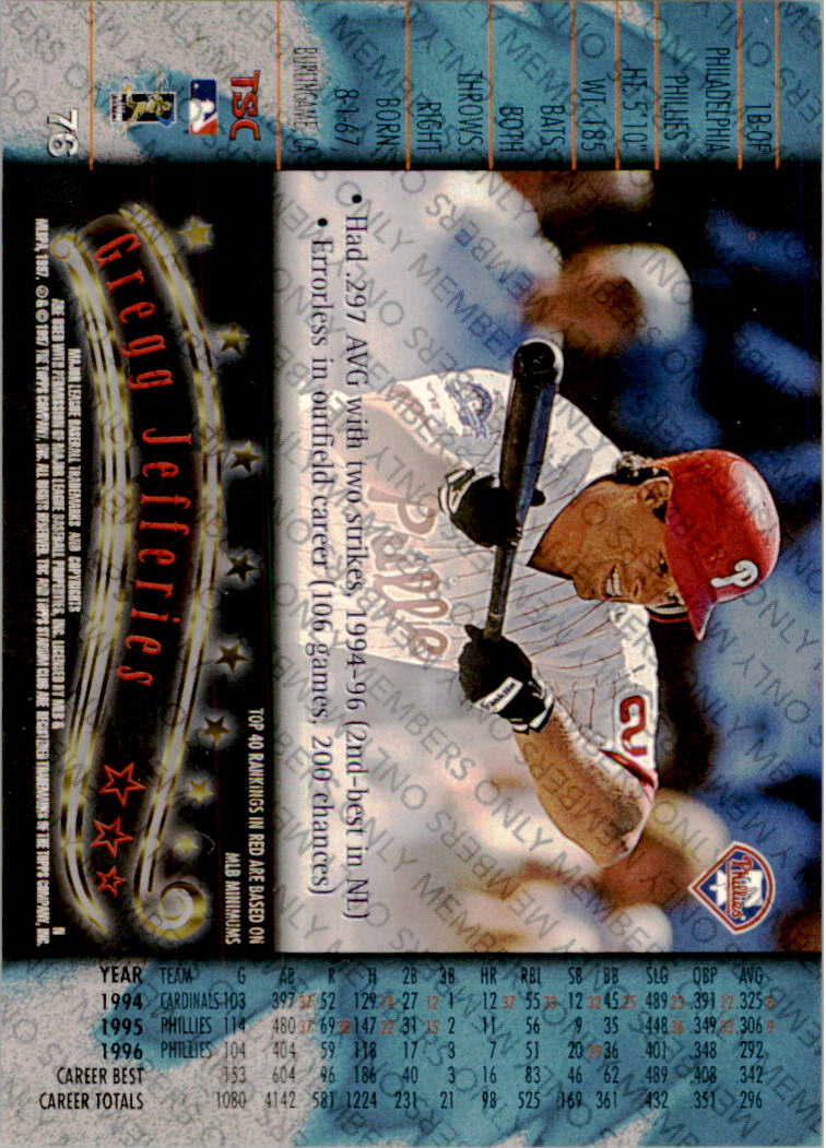 A2630- 1997 Stadium Club Members Only BB #s 1-250 -You Pick- 15+ FREE US SHIP - Picture 107 of 391
