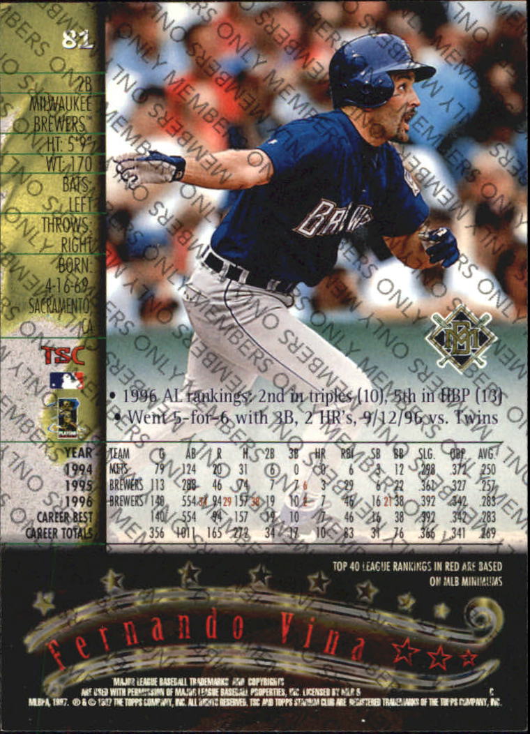 A2630- 1997 Stadium Club Members Only BB #s 1-250 -You Pick- 15+ FREE US SHIP - Picture 117 of 391