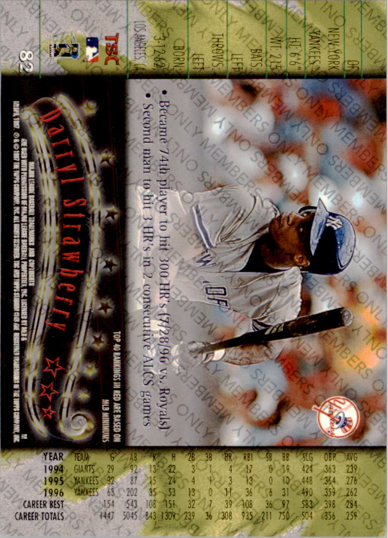 A2630- 1997 Stadium Club Members Only BB #s 1-250 -You Pick- 15+ FREE US SHIP - Picture 119 of 391