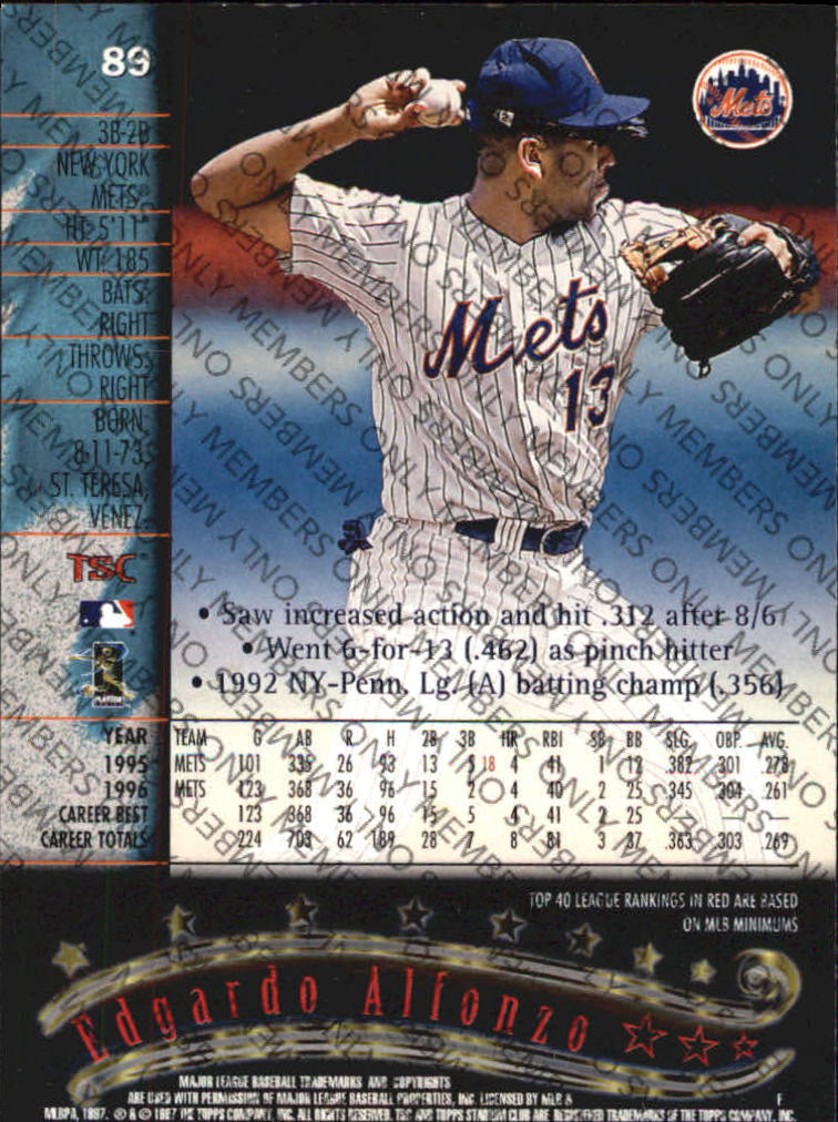 A2630- 1997 Stadium Club Members Only BB #s 1-250 -You Pick- 15+ FREE US SHIP - Picture 133 of 391