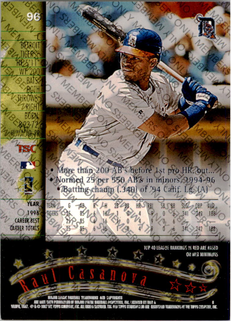 A2630- 1997 Stadium Club Members Only BB #s 1-250 -You Pick- 15+ FREE US SHIP - Picture 143 of 391