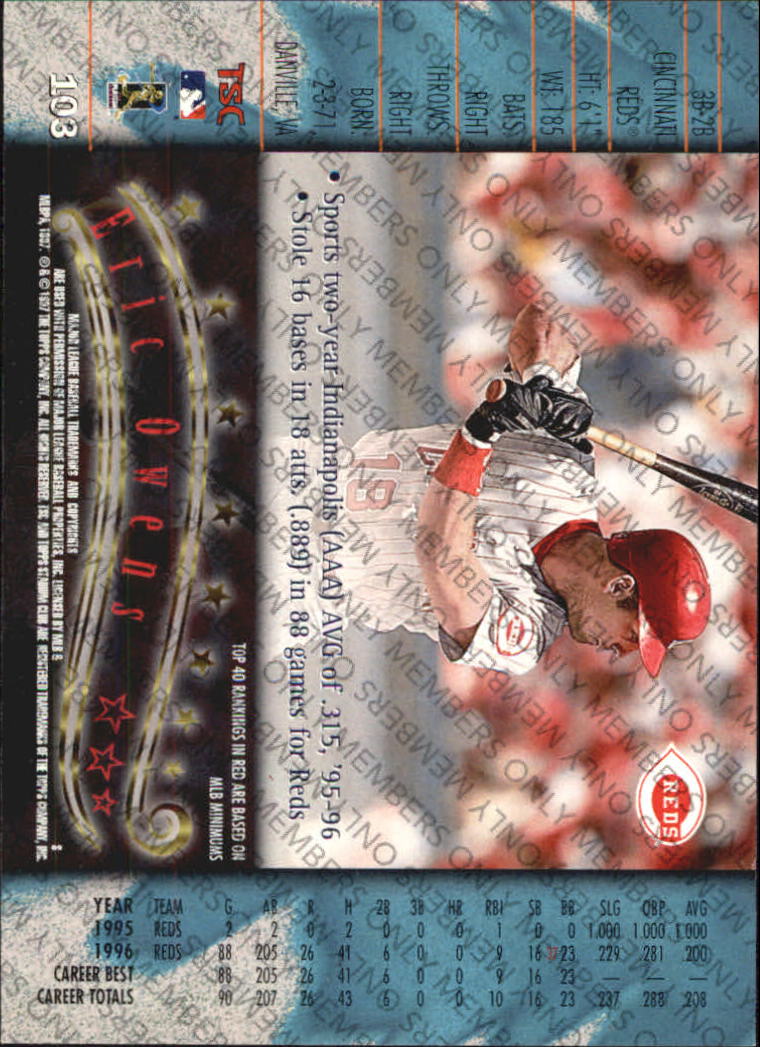 A2630- 1997 Stadium Club Members Only BB #s 1-250 -You Pick- 15+ FREE US SHIP - Picture 155 of 391