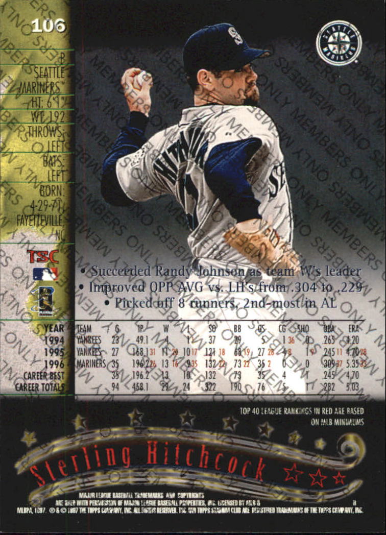 A2630- 1997 Stadium Club Members Only BB #s 1-250 -You Pick- 15+ FREE US SHIP - Picture 161 of 391