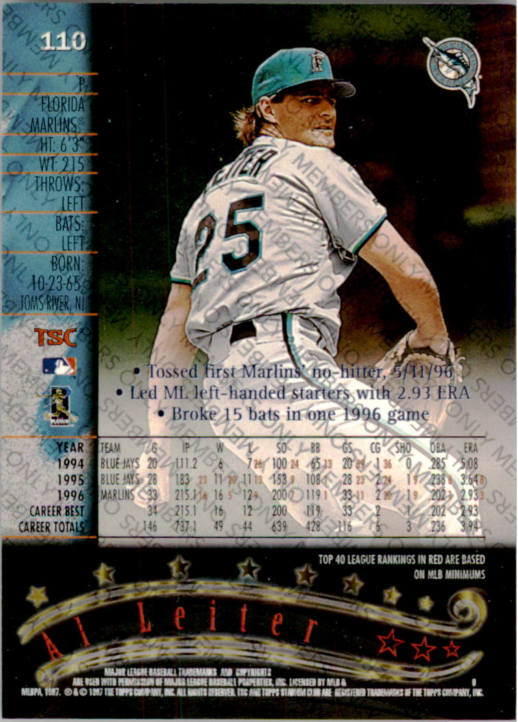 A2630- 1997 Stadium Club Members Only BB #s 1-250 -You Pick- 15+ FREE US SHIP - Picture 169 of 391