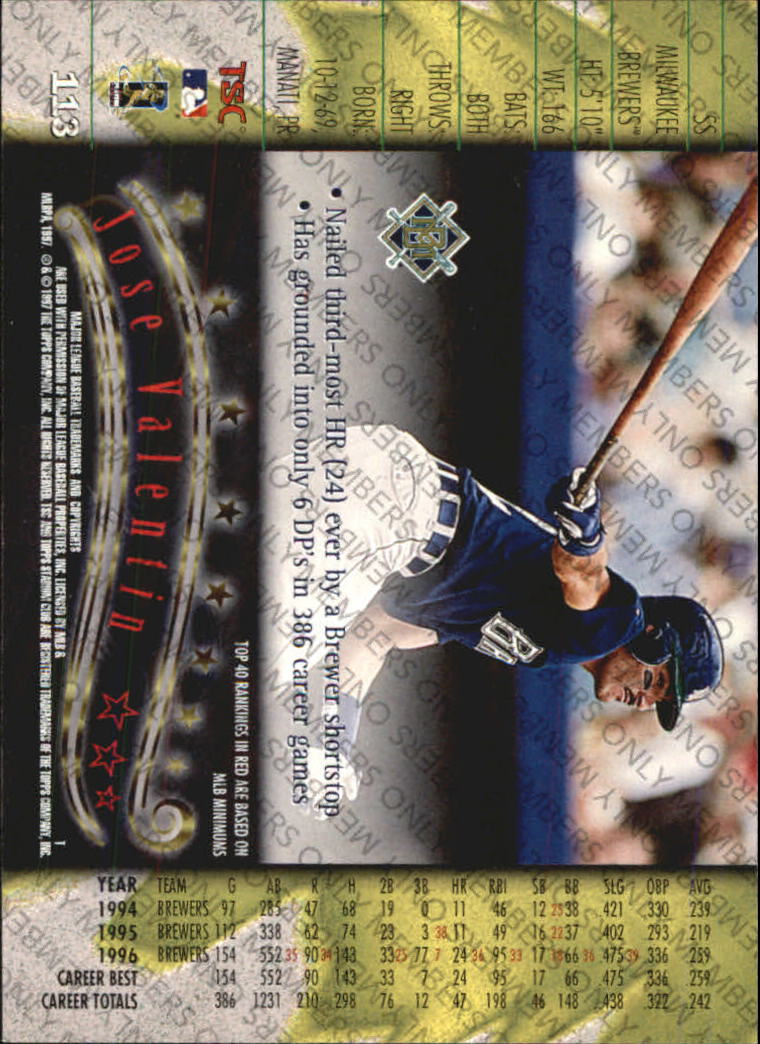 A2630- 1997 Stadium Club Members Only BB #s 1-250 -You Pick- 15+ FREE US SHIP - Picture 175 of 391