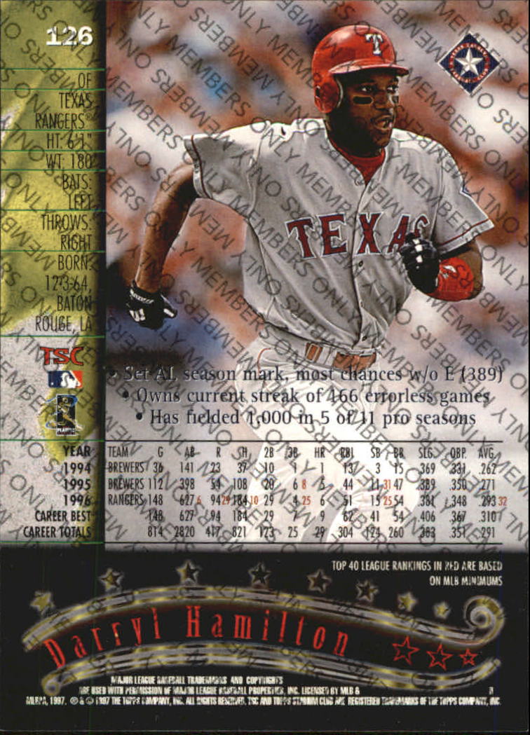 A2630- 1997 Stadium Club Members Only BB #s 1-250 -You Pick- 15+ FREE US SHIP - Picture 197 of 391