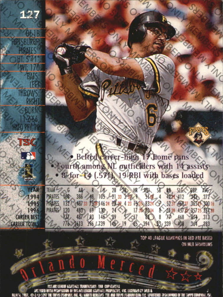 A2630- 1997 Stadium Club Members Only BB #s 1-250 -You Pick- 15+ FREE US SHIP - Picture 199 of 391