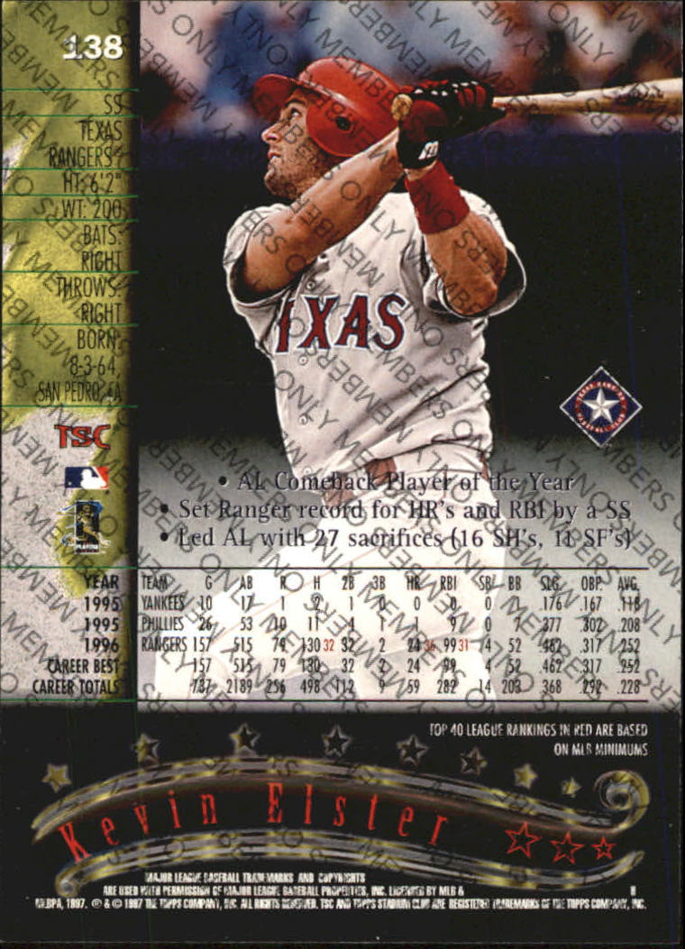 A2630- 1997 Stadium Club Members Only BB #s 1-250 -You Pick- 15+ FREE US SHIP - Picture 221 of 391