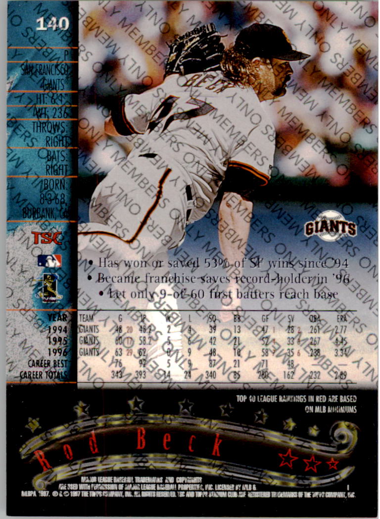 A2630- 1997 Stadium Club Members Only BB #s 1-250 -You Pick- 15+ FREE US SHIP - Picture 223 of 391
