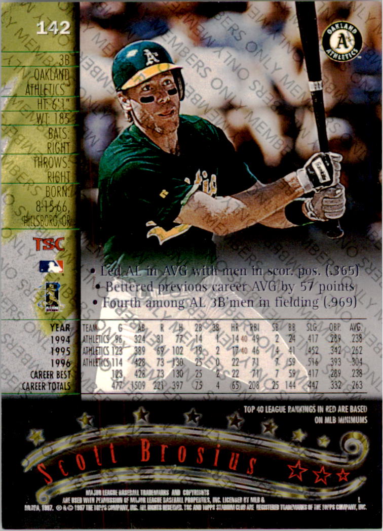 A2630- 1997 Stadium Club Members Only BB #s 1-250 -You Pick- 15+ FREE US SHIP - Picture 227 of 391