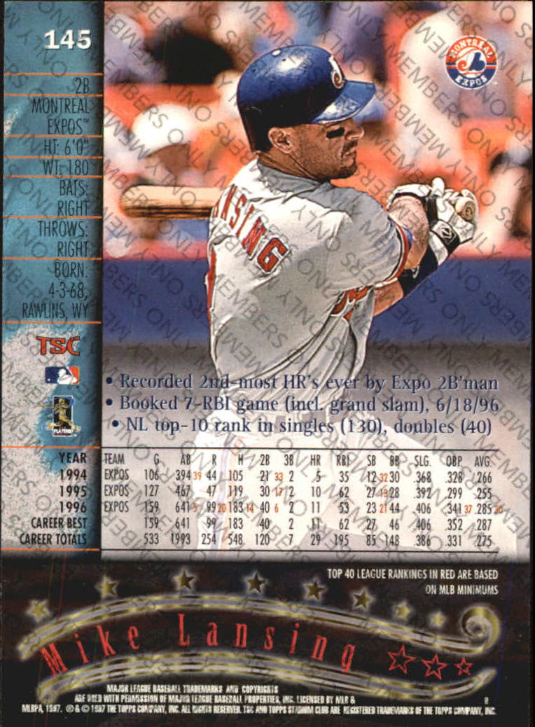 A2630- 1997 Stadium Club Members Only BB #s 1-250 -You Pick- 15+ FREE US SHIP - Picture 233 of 391