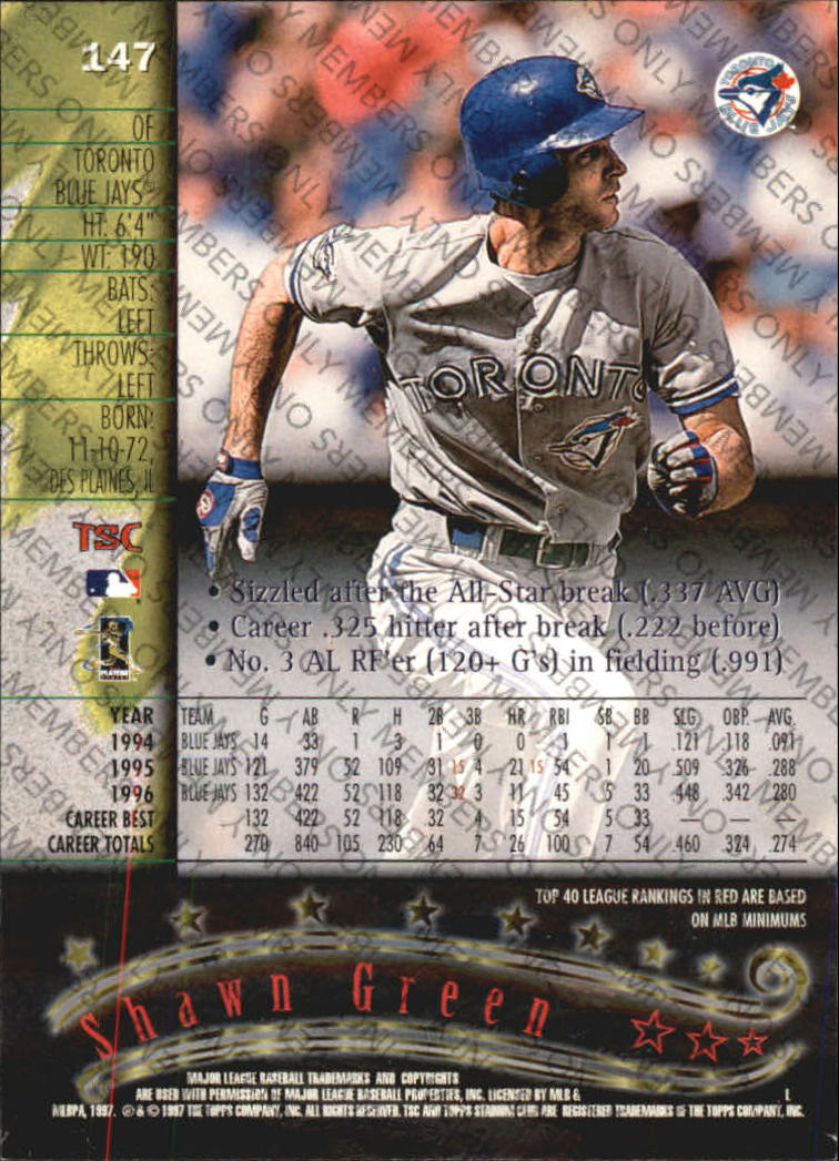 A2630- 1997 Stadium Club Members Only BB #s 1-250 -You Pick- 15+ FREE US SHIP - Picture 237 of 391