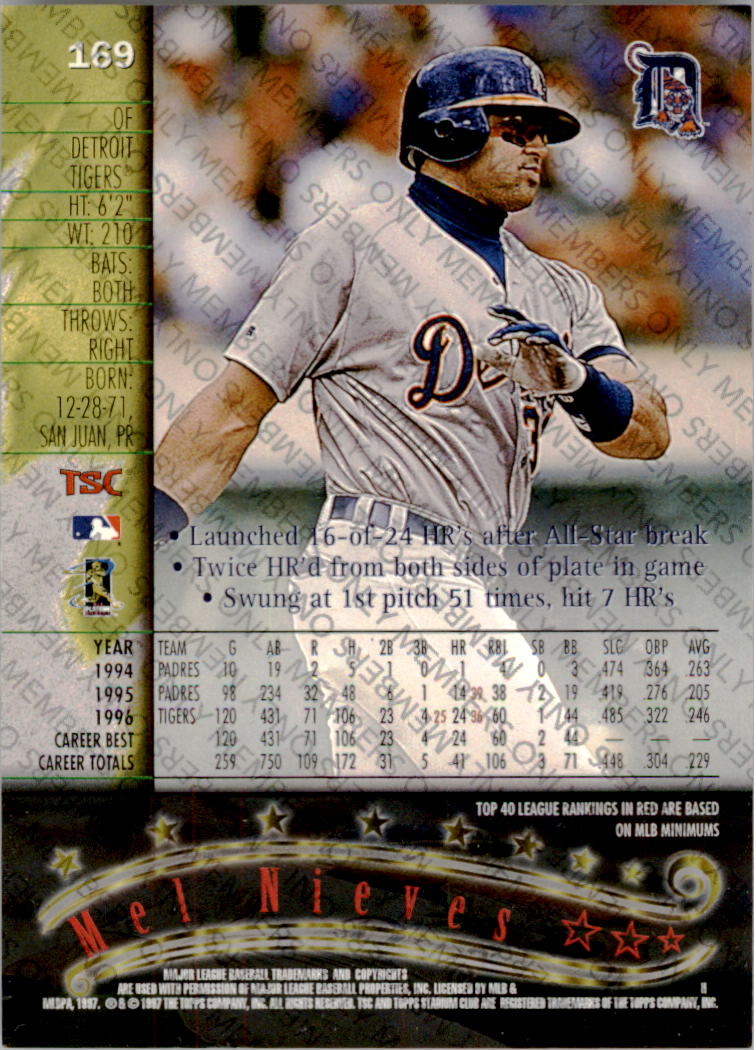 A2630- 1997 Stadium Club Members Only BB #s 1-250 -You Pick- 15+ FREE US SHIP - Picture 277 of 391