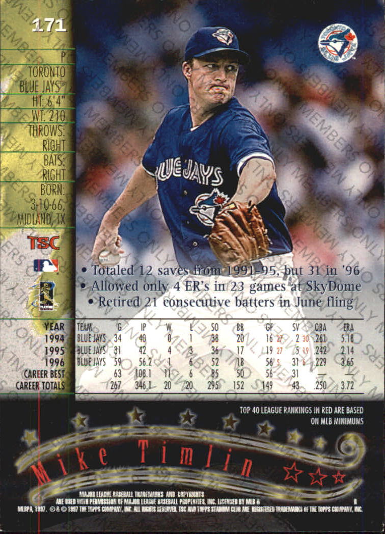 A2630- 1997 Stadium Club Members Only BB #s 1-250 -You Pick- 15+ FREE US SHIP - Picture 281 of 391