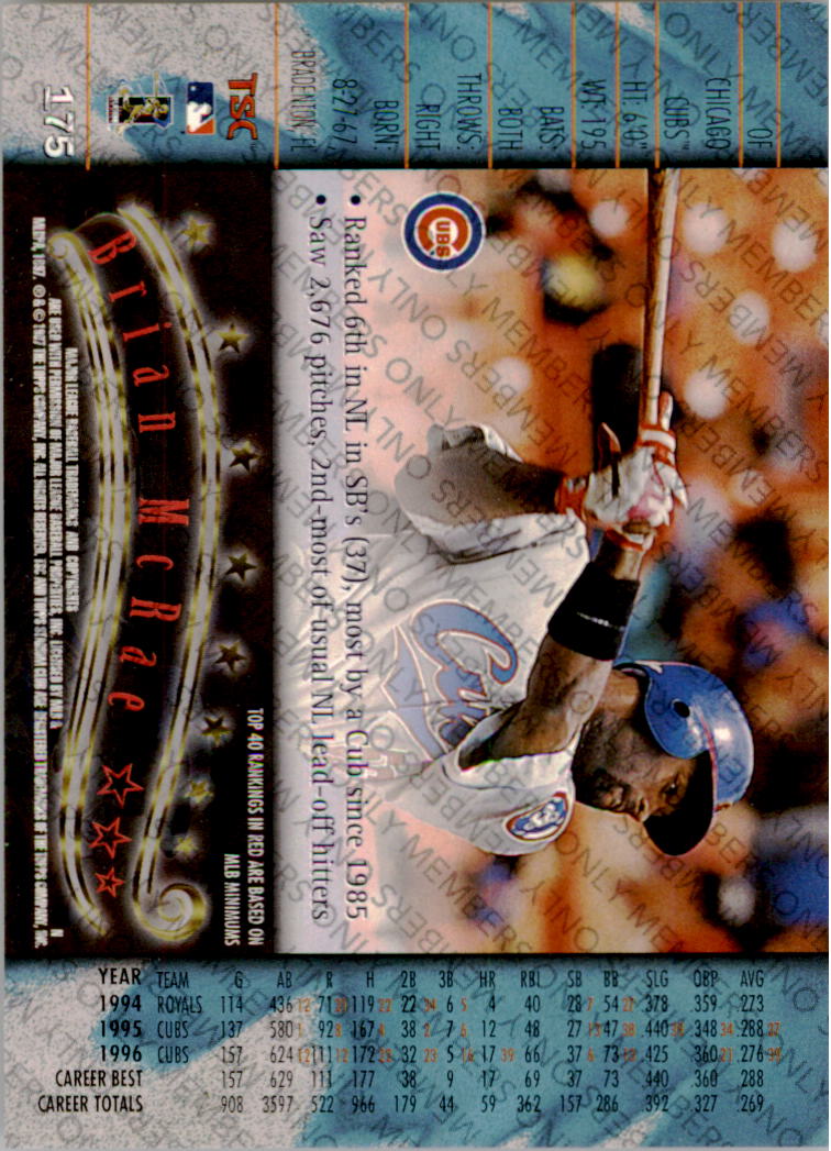 A2630- 1997 Stadium Club Members Only BB #s 1-250 -You Pick- 15+ FREE US SHIP - Picture 289 of 391