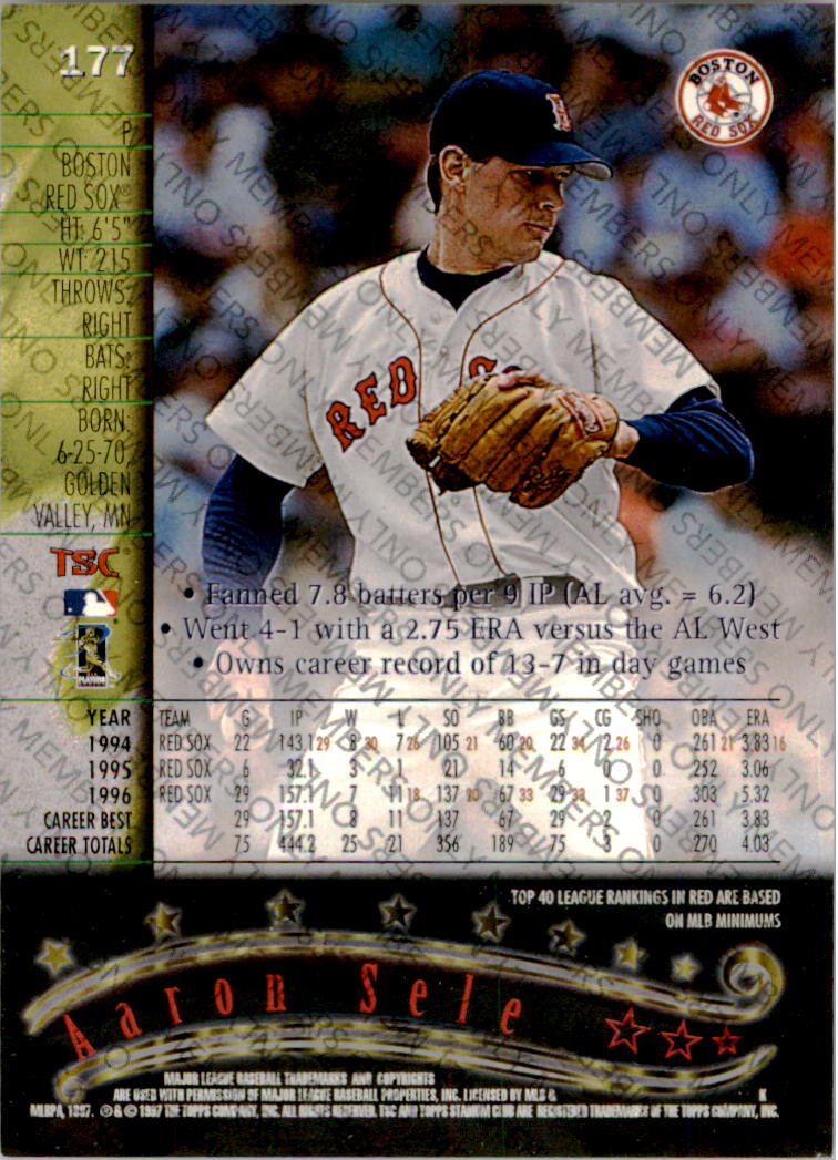 A2630- 1997 Stadium Club Members Only BB #s 1-250 -You Pick- 15+ FREE US SHIP - Picture 293 of 391