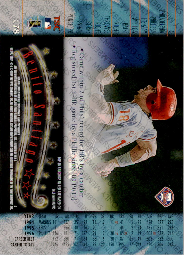 A2630- 1997 Stadium Club Members Only BB #s 1-250 -You Pick- 15+ FREE US SHIP - Picture 295 of 391