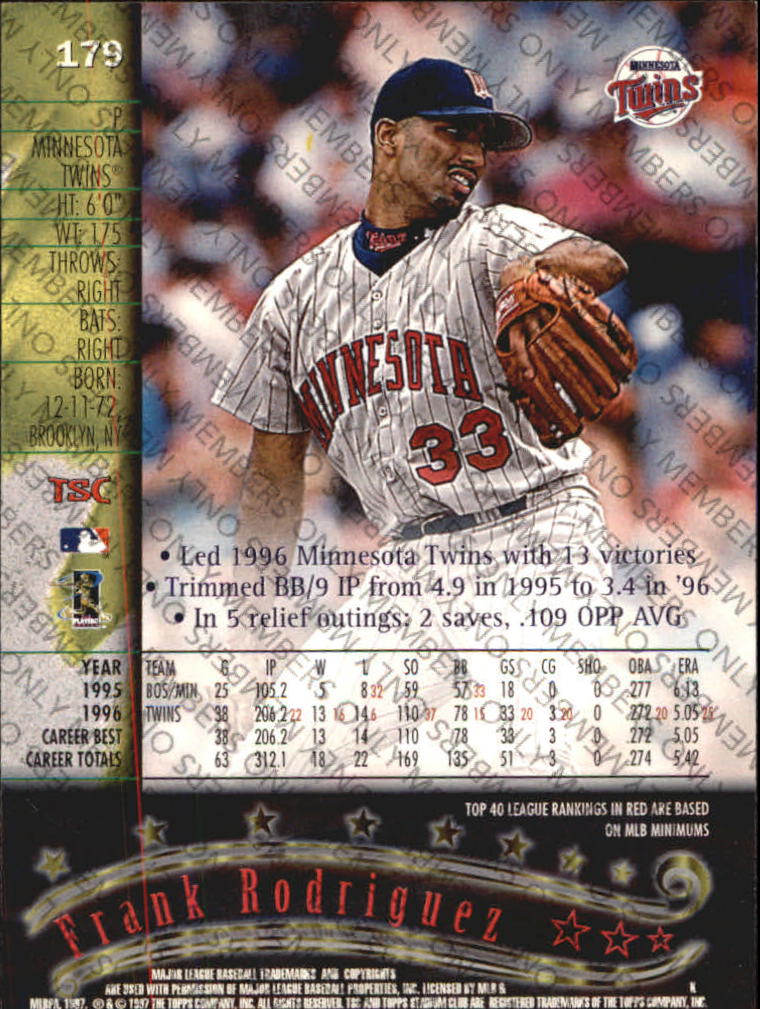 A2630- 1997 Stadium Club Members Only BB #s 1-250 -You Pick- 15+ FREE US SHIP - Picture 297 of 391