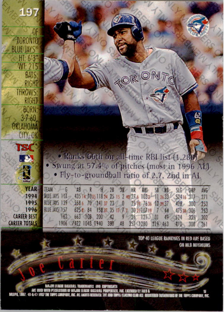 A2630- 1997 Stadium Club Members Only BB #s 1-250 -You Pick- 15+ FREE US SHIP - Picture 319 of 391