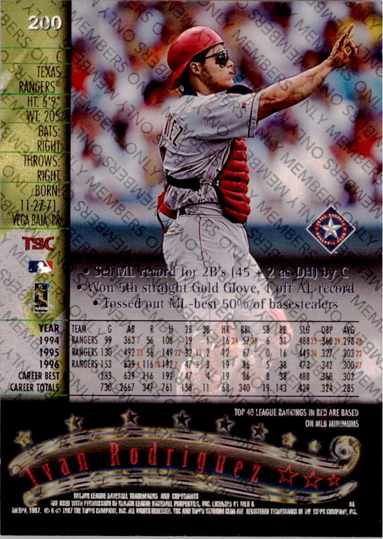 A2630- 1997 Stadium Club Members Only BB #s 1-250 -You Pick- 15+ FREE US SHIP - Picture 323 of 391
