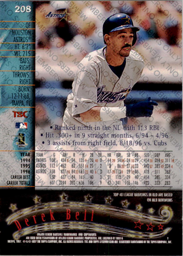 A2630- 1997 Stadium Club Members Only BB #s 1-250 -You Pick- 15+ FREE US SHIP - Picture 337 of 391