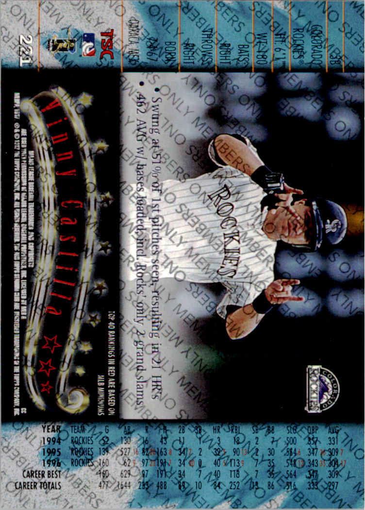 A2630- 1997 Stadium Club Members Only BB #s 1-250 -You Pick- 15+ FREE US SHIP - Picture 351 of 391