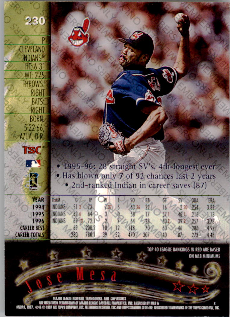A2630- 1997 Stadium Club Members Only BB #s 1-250 -You Pick- 15+ FREE US SHIP - Picture 361 of 391