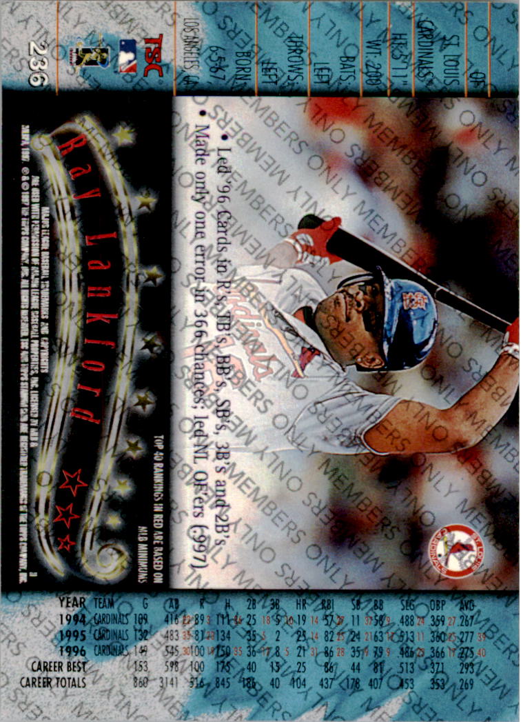 A2630- 1997 Stadium Club Members Only BB #s 1-250 -You Pick- 15+ FREE US SHIP - Picture 371 of 391