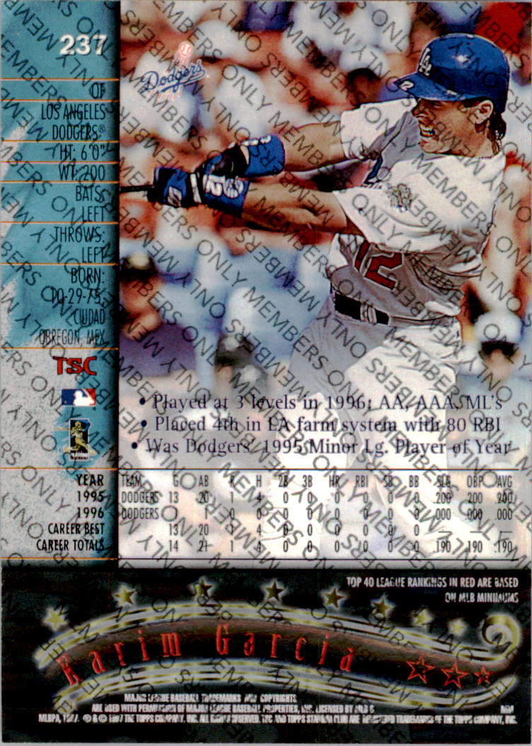 A2630- 1997 Stadium Club Members Only BB #s 1-250 -You Pick- 15+ FREE US SHIP - Picture 373 of 391