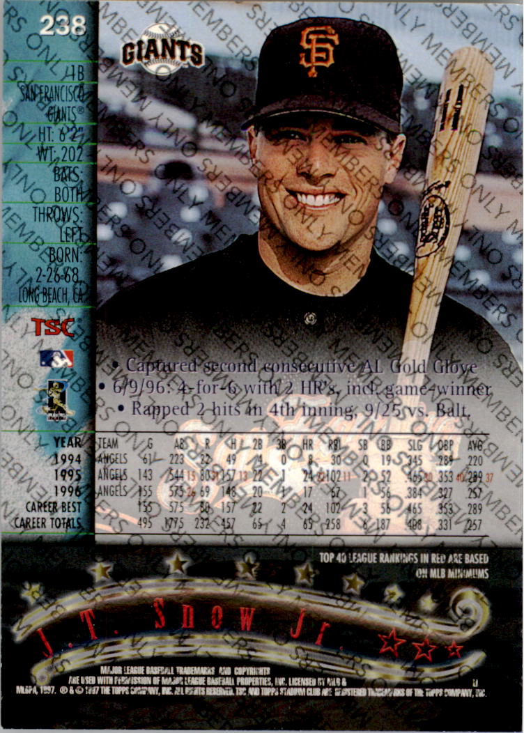 A2630- 1997 Stadium Club Members Only BB #s 1-250 -You Pick- 15+ FREE US SHIP - Picture 375 of 391