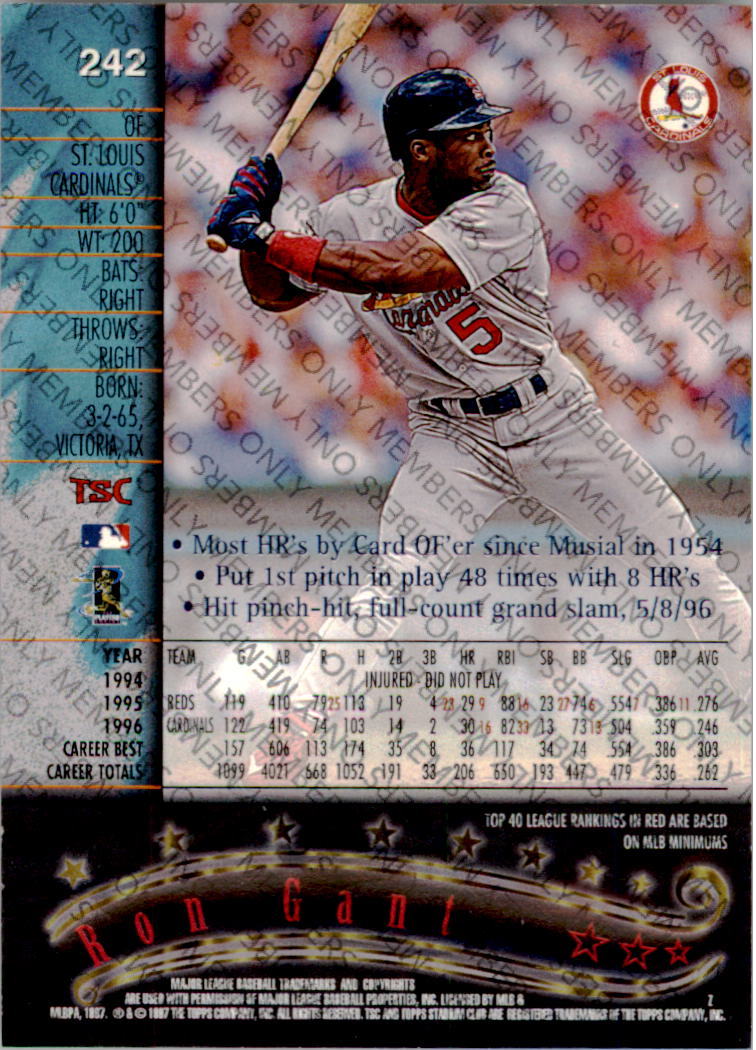A2630- 1997 Stadium Club Members Only BB #s 1-250 -You Pick- 15+ FREE US SHIP - Picture 377 of 391
