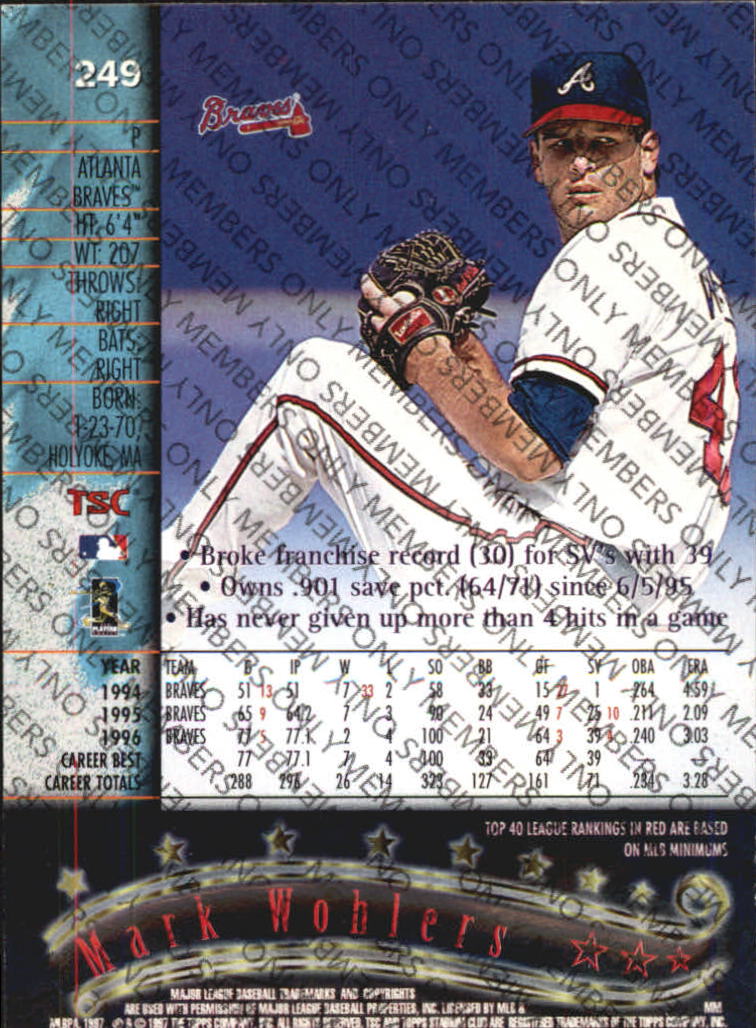A2630- 1997 Stadium Club Members Only BB #s 1-250 -You Pick- 15+ FREE US SHIP - Picture 389 of 391