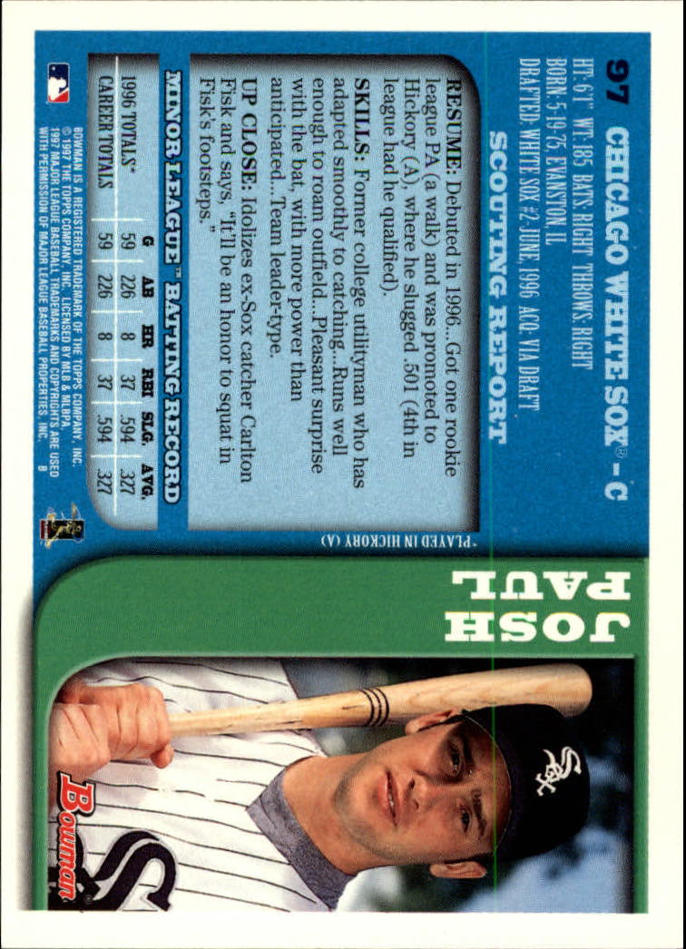 A9035- 1997 Bowman Baseball Card #s 1-250 +Rookies -You Pick- 10+ FREE US SHIP - Picture 195 of 501