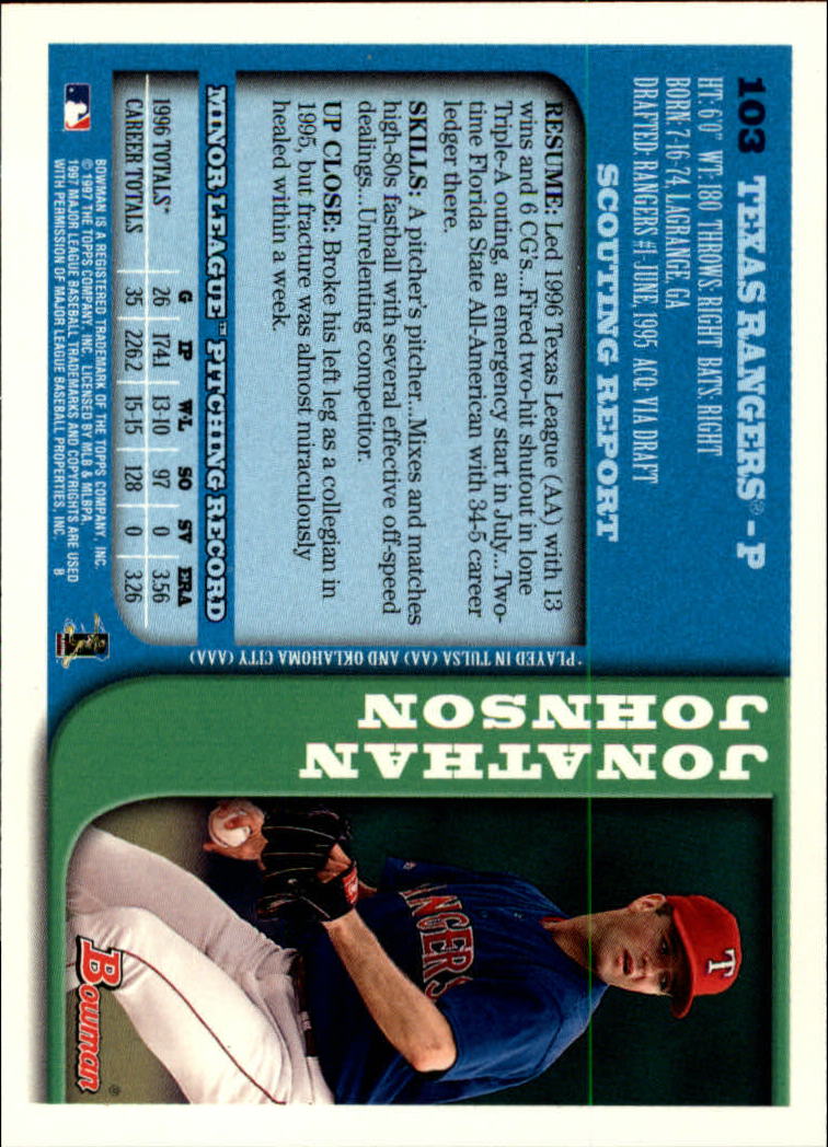 A9035- 1997 Bowman Baseball Card #s 1-250 +Rookies -You Pick- 10+ FREE US SHIP - Picture 207 of 501
