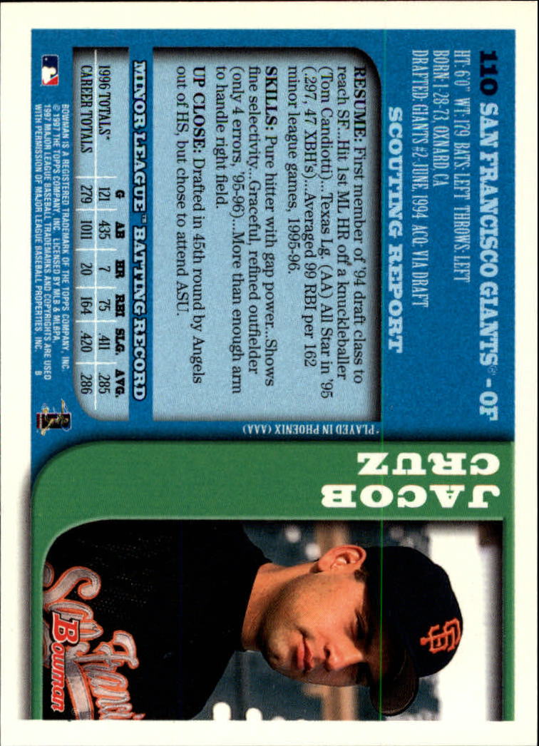 A9035- 1997 Bowman Baseball Card #s 1-250 +Rookies -You Pick- 10+ FREE US SHIP - Picture 221 of 501