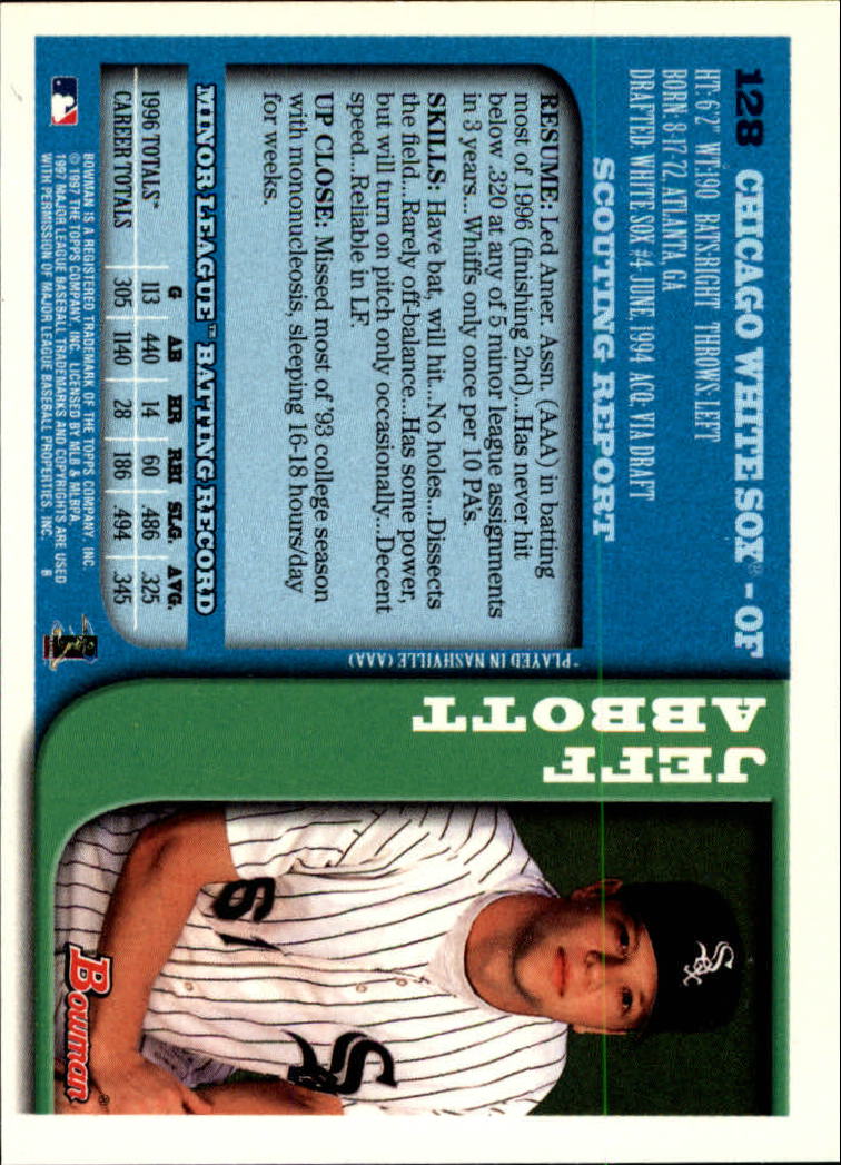 A9035- 1997 Bowman Baseball Card #s 1-250 +Rookies -You Pick- 10+ FREE US SHIP - Picture 257 of 501