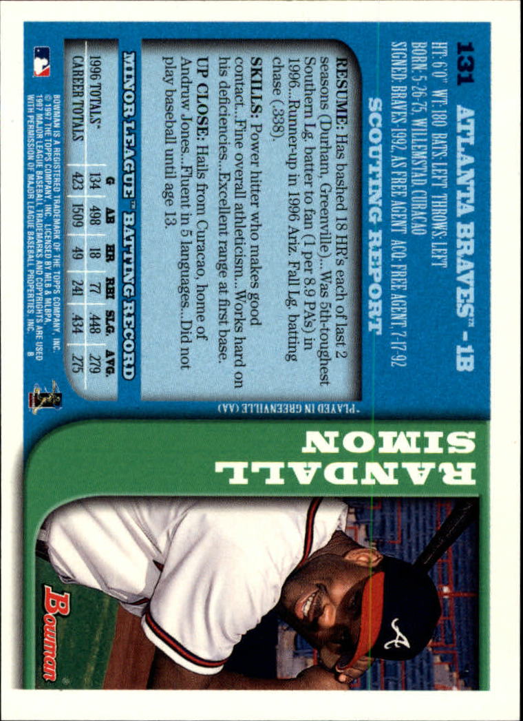 A9035- 1997 Bowman Baseball Card #s 1-250 +Rookies -You Pick- 10+ FREE US SHIP - Picture 263 of 501