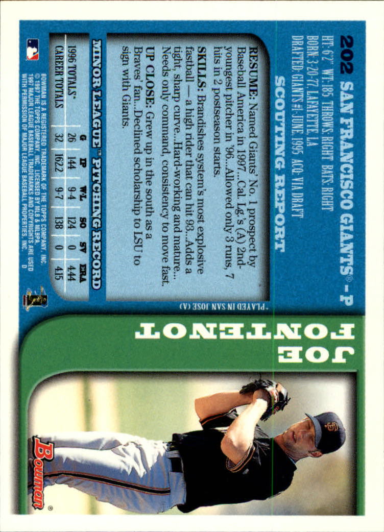 A9035- 1997 Bowman Baseball Card #s 1-250 +Rookies -You Pick- 10+ FREE US SHIP - Picture 405 of 501