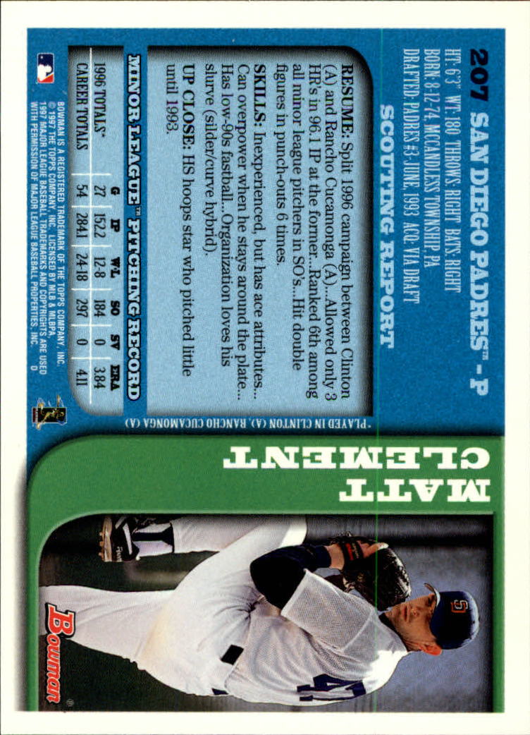 A9035- 1997 Bowman Baseball Card #s 1-250 +Rookies -You Pick- 10+ FREE US SHIP - Picture 415 of 501