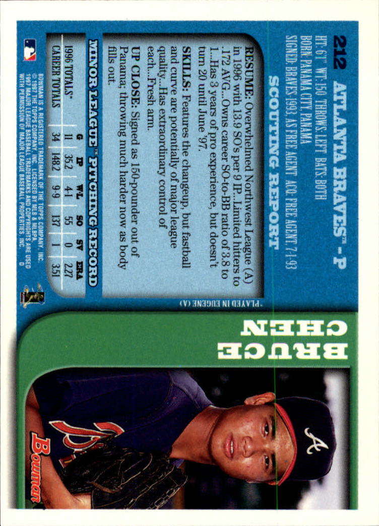 A9035- 1997 Bowman Baseball Card #s 1-250 +Rookies -You Pick- 10+ FREE US SHIP - Picture 425 of 501