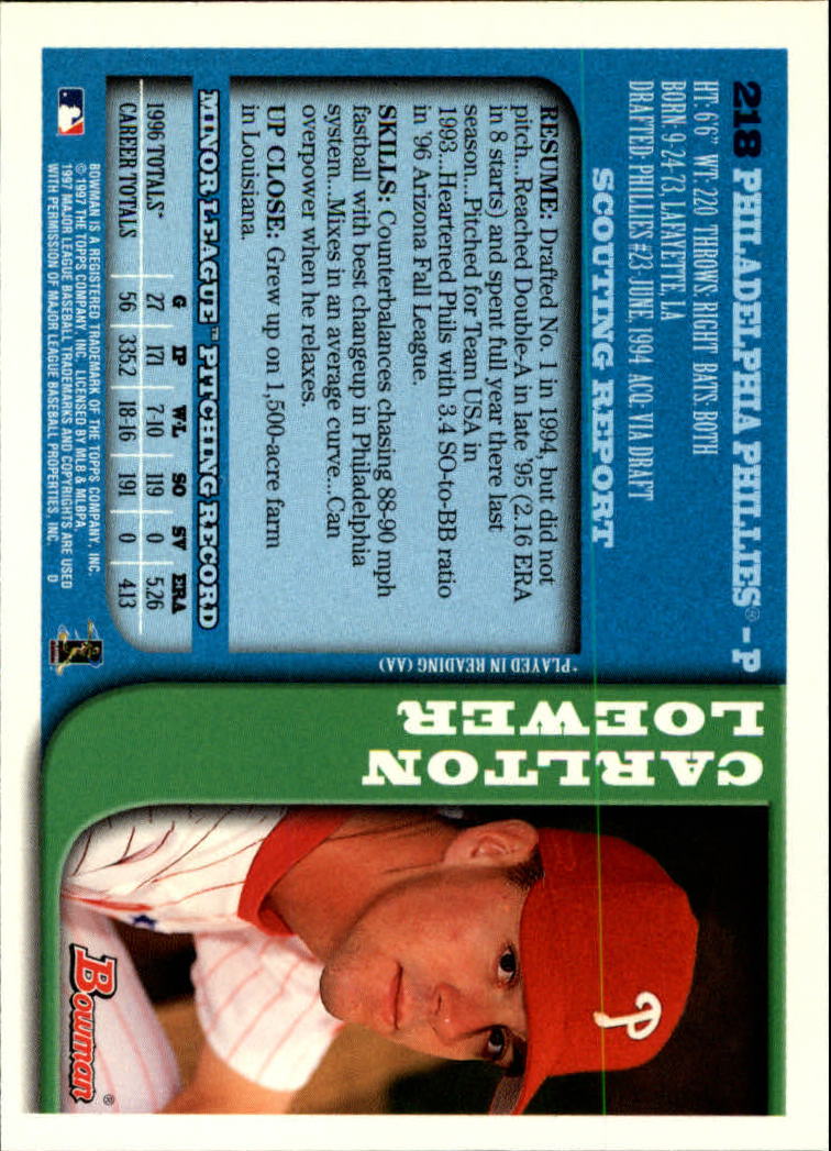 A9035- 1997 Bowman Baseball Card #s 1-250 +Rookies -You Pick- 10+ FREE US SHIP - Picture 437 of 501
