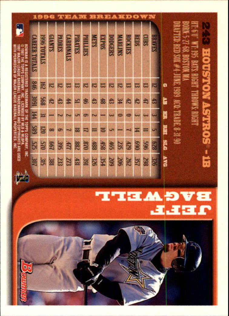 A9035- 1997 Bowman Baseball Card #s 1-250 +Rookies -You Pick- 10+ FREE US SHIP - Picture 487 of 501