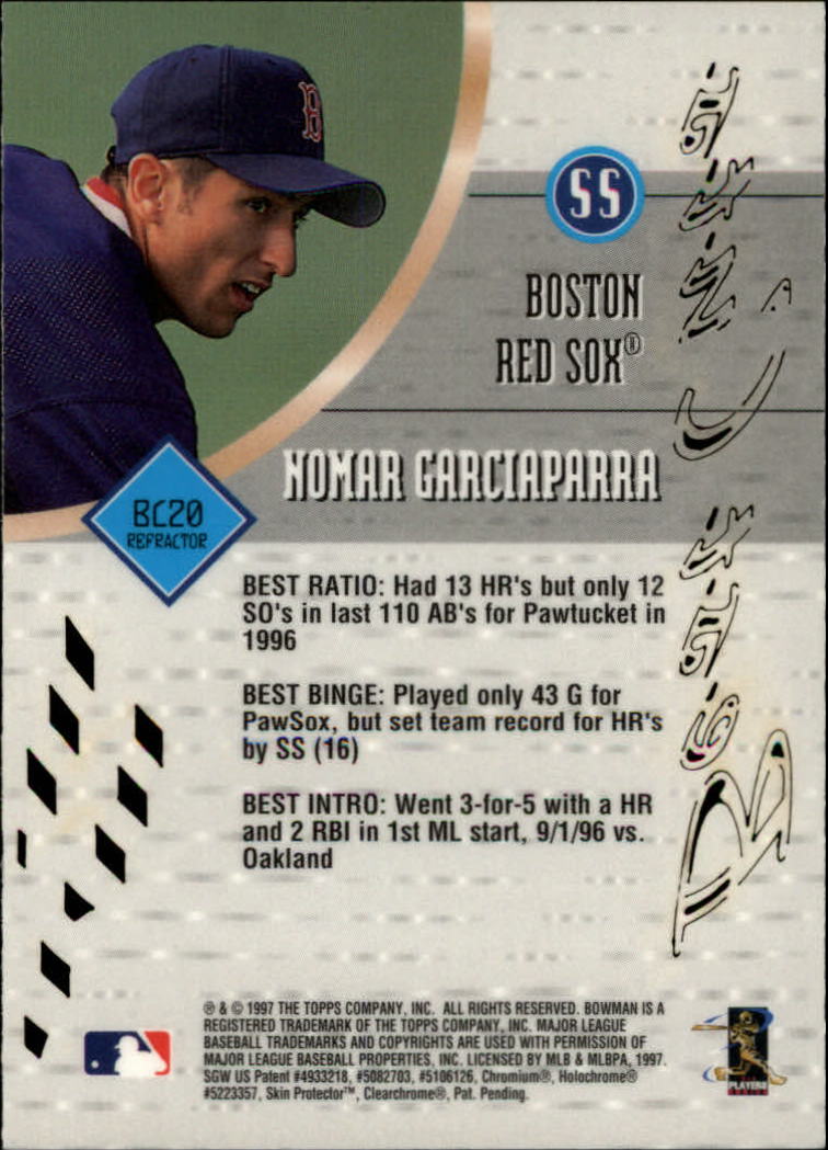 1997 Bowman's Best Best Cuts Refractor #BC20 Nomar Garciaparra back image