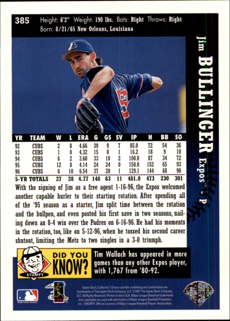 A2987- 1997 Collector's Auswahl BB 251-500 + Rookies -du Pick- 15 + Gratis US - Bild 250 von 470
